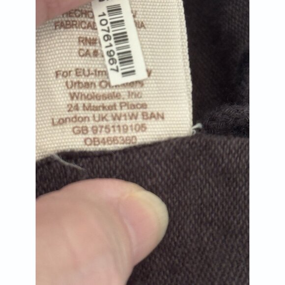 Free People Bandana Bandit Embroidered Peasant Top Size 6 Black Boho Festival - Picture 14 of 15